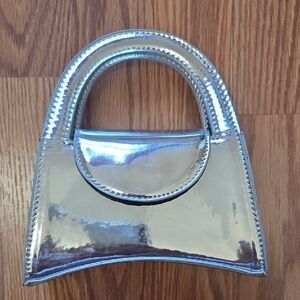 Forever 21 Shiny Silver Mini Bag